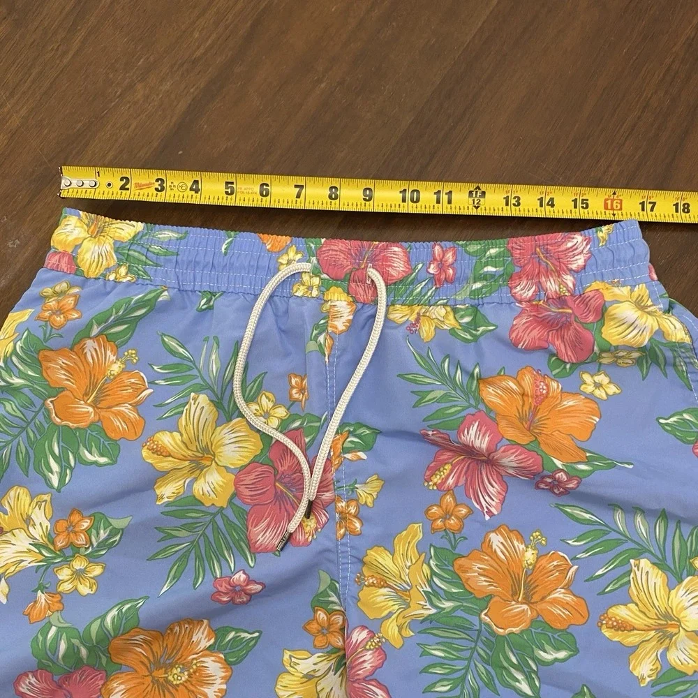 Polo Ralph Lauren Swim Trunks Mens 34 Blue Floral Tropical